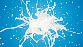 Milk explosion, illustration