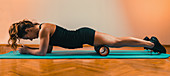 Foam roller quadriceps massage