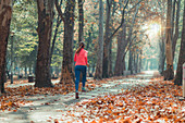 Woman jogging in a park