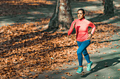 Woman jogging in a park