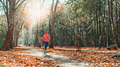 Woman jogging in a park