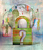 Digital security,conceptual illustration