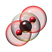 Carbon dioxide molecule,illustration