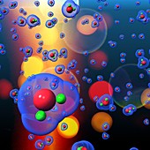 Water molecules,illustration