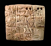 Cuneiform Sumerian tablet,4th to 3rd millennium BC