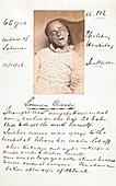 Mental asylum patient notes, 19th century