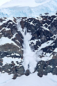 Avalanche on a receding glacier