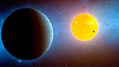 Kepler-10 star system,illustration