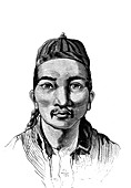 Southeast Asian man,19th Century illustration