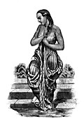 Javanese woman,19th Century illustration