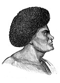 New Guinean man,19th Century illustration
