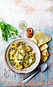 Pappardelle with sorrel butter and pine nuts