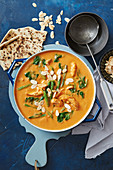 Indian butter chicken and cauliflower soup