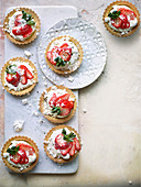 No-cook strawberry and balsamic tartlets