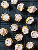 Vanilla butter biscuits with rosewater icing