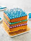 Rainbow party cake