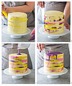 Candyland Dripping Cake in Regenbogenfarben zubereiten