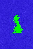 Green map of England,Scotland and Wales