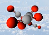 Carbon dioxide atoms,illustration