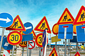 Collection of traffic signs