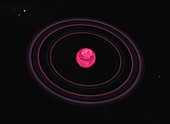 Ringed brown dwarf, illustration