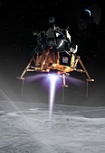 Apollo 11 moon landing, composite image