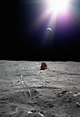 Apollo 16 lunar module on the Moon