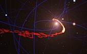 Gas cloud-galactic black hole simulation