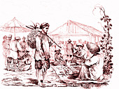 Market in Cochinchina, 18th century