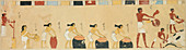 Egyptian tomb scene, illustration