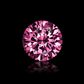 Brilliant cut pink diamond gemstone