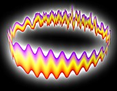 Visual aura due to migraine, illustration