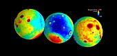 Gravity maps of the Moon, GRAIL images