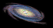 Spiral galaxy, schematic illustration