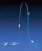 SpaceShipOne sub-orbital flight, illustration