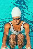 Female swimmer in the pool