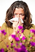 Woman with hayfever