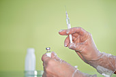 Syringe and vaccine vial