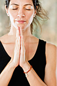 Yoga prayer position