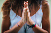 Woman meditating