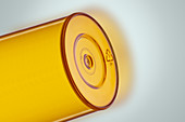 Pill bottle with recycle symbol