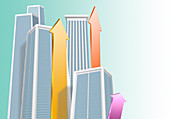 Financial district, conceptual illustration