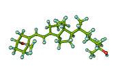 Calcifediol, molecular model