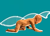 Baby and dna, illustration
