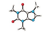 Caffeine molecule, illustration