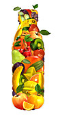 Fruit juice, conceptual illustration