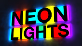 Neon lights, conceptual illustration