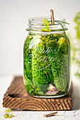Pickles in a jar