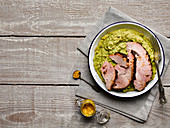 York ham with pease pudding