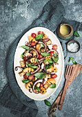 Octopus and Grilled Peach Panzanella